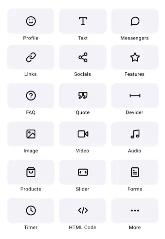 Website builder blocks