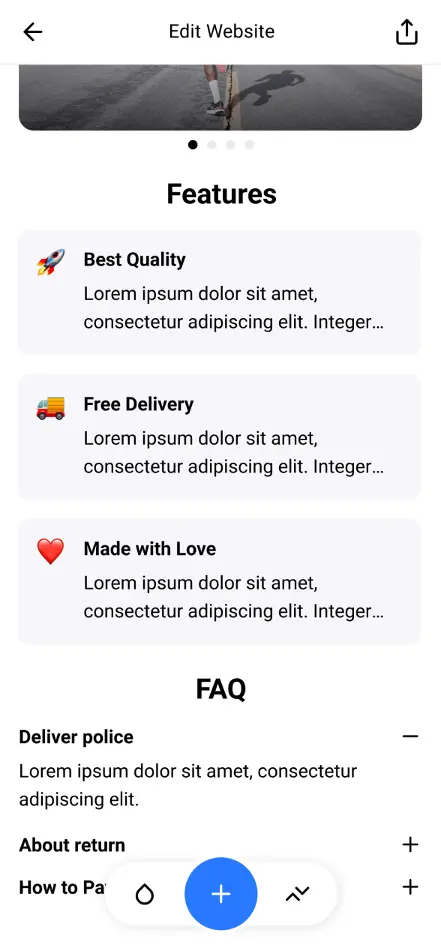 Website builder example