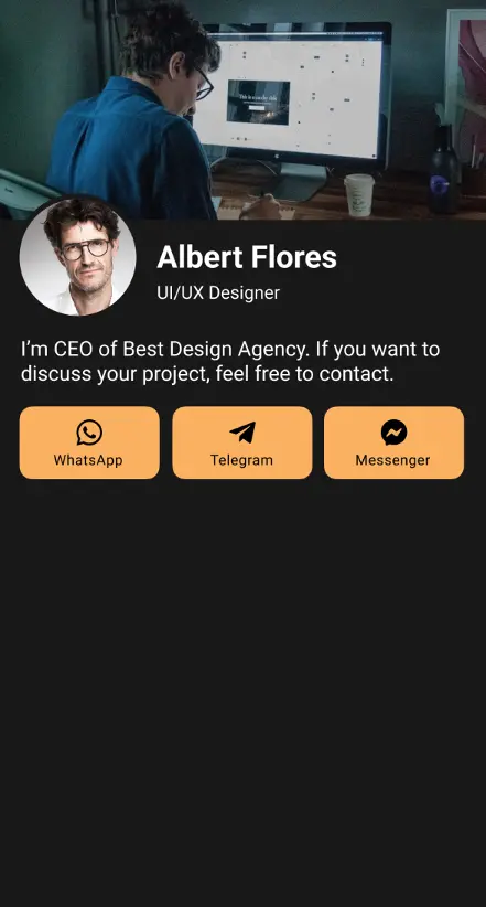 Page with messengers example